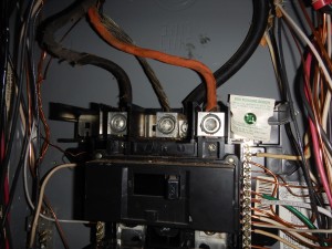 Electrical service panel overfused