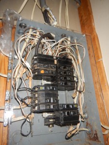 Dangerous electrical panel wiring